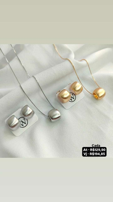 Conjunto colar e brinco