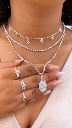 Colar chocker trevo Atacado R$87,90 Varejo R$131,85 - Corrente de bolinhas Atacado R$316,90 Varejo R$475,35 - Corrente maior Atacado R$186,90 Varejo R$280,35 - Pingente Atacado R$79,90 Varejo R$119,85 - Anel dedo indicador Atacado R$56,90 Varejo R$85,35 - Anel dedo do meio Atacado R$73,90 Varejo R$110,85 - Anel dedo anelar Atacado R$36,90 Varejo R$55,35