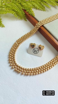 Conjunto brinco + colar - Preço na foto