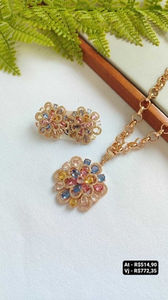 Conjunto brinco + colar - Preço na foto