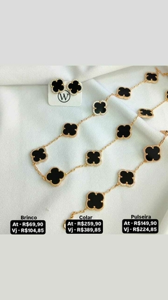 Colar, brinco e pulseira