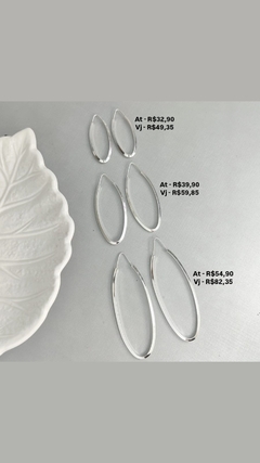 Argola lisa oval