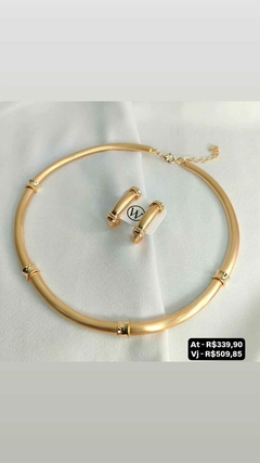 Conjunto colar aro e brinco - comprar online