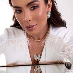 Colar menor Atacado R$399,90 Varejo R$599,85 - Colar borboleta Atacado R$303,90 Varejo R$455,85 - Bracelete borboleta Atacado R$399,90 Varejo R$599,85 - Brinco Atacado R$143,90 Varejo R$215,85 - Anel atacado R$99,90 Varejo R$149,85
