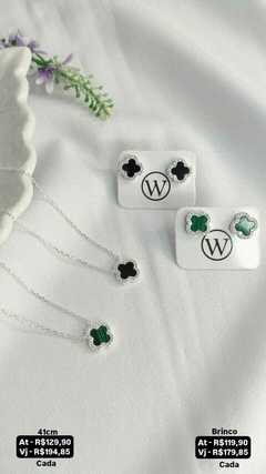 Colar e brinco inspiração Van Cleef - Preço na foto