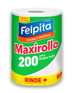 Maxirollo Felpita Rinde + 200 paños doble hoja
