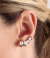 Brinco Ear Cuff com Pérolas e Zircônias Coloridas - comprar online