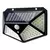 Arandela 100 Leds Prova D'água Sensor Presença Carreg Solar