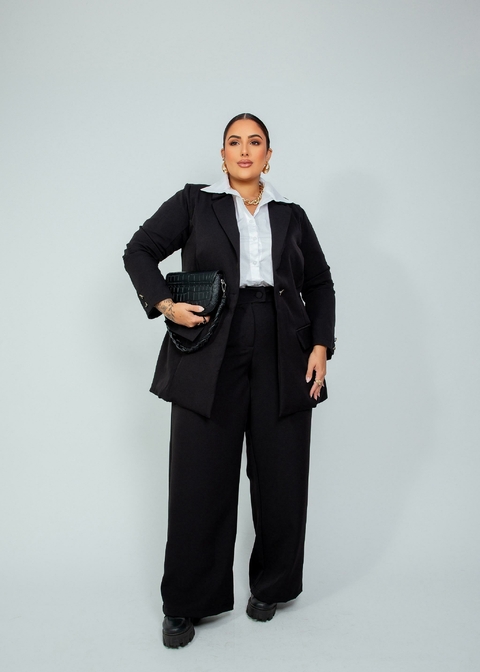 Conjunto blazer e pantalona preto - comprar online