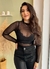 Blusa tule cropped