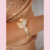 Bracelete Cavalo cravejado com zircônias e olhos de esmeralda no banho de Ouro 18k