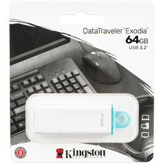 Pen Drive Kingston 64Gb Exodia Blanco USB 3.2