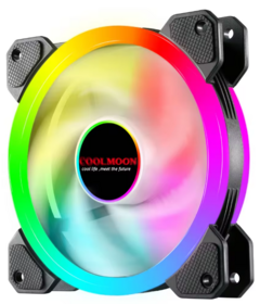 Cooler Gabinete Coolmoon 120x120 RGB Conector Molex y 3P