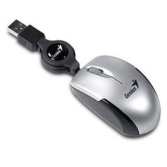 Mouse USB Genius Microtraveler Silver Retractil