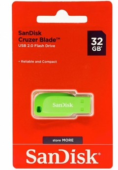 Pen Drive Sandisk Cruzer Blade 32Gb Electric Green