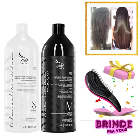 Zap Black Me Leva Máscara E Shampoo Detox Kit 2 X 1 Litro
