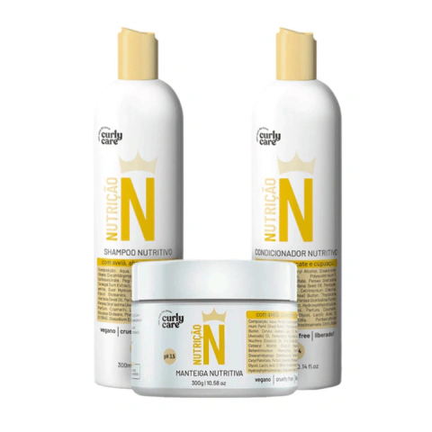Kit Nutrição Linha N Curly Care Shampoo + Manteiga + Condicionador