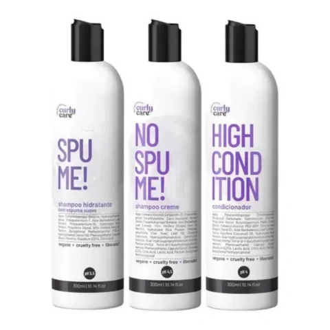 Kit Higienização Curly Care Spume + No Spume + High Condition