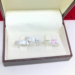 Aliança rosa bebê 4mm