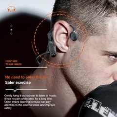 Imagem do Novo fone de ouvido xiaomi de condução óssea bluetooth sem fio HIFI mini fone de ouvido intra-auricular à prova d'água fone de ouvido esportivo leve gancho de ouvido