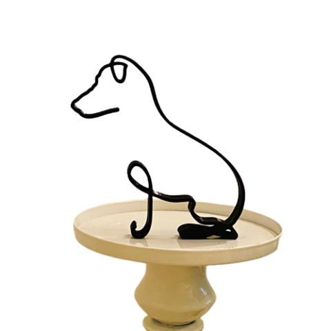 Escultura Artística Minimalista Abstracta Perros Decoración