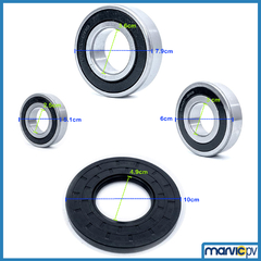 Kit Baleros Y Sello De Tina Lavadora Whirlpool Carga Frontal NFW7500VW01 - comprar en línea