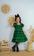 VESTIDO TRICOLINE VERDE QUADRICULADO