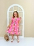 VESTIDO MANGA FLOR ROSA