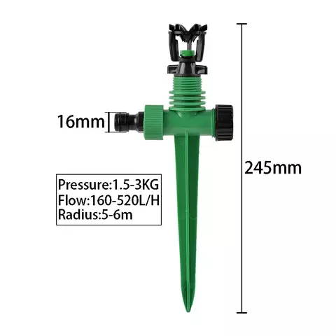 1/2 "3/4" rosca macho rotativa automática sprinkler espalhando bocal 360 graus