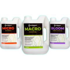 KIT NUTRIENTES VERDE AGUA X 2 L (MACRO, MICRO Y BLOOM)