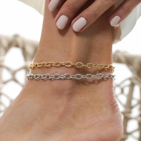 Dupla de Tornozeleiras - Banho Misto