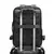 Vista traseira de mochila de couro preta premium com alça para carrinho e acolchoamento ergonômico para notebook 15,6".