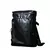 Mochila de couro legítimo preta estilo vintage com bolso frontal organizador e zíper reforçado.