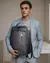 Imagem do Mochila Executiva Preta em Couro Legitimo Virtus West Para Notebooks 15 Polegadas