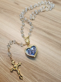 Terço Dourado - Cristais - Atelier Veritatis Splendor