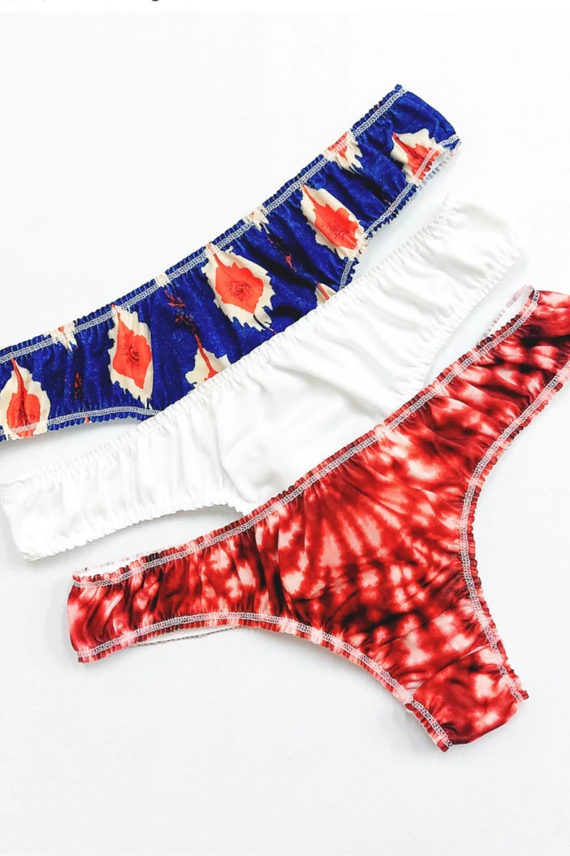 Leggings cola less microfibra estampada fruncida - Lenceria Marina — imagen 2