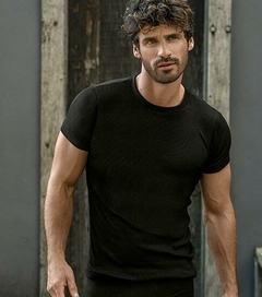 BA3170-Marca: Bakhou | Remera morley. Manga corte escote redondo - tienda online