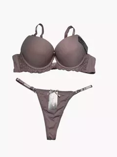 CJ2092-Condeza conjunto labrado sin base con encaje en base | Cantidad minima de compra 3 - Lenceria marina