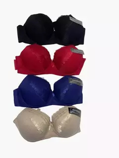 COR8816-Condeza corpiño talle especial labrado con encaje | Cantidad minima de compra 3 - comprar online
