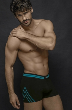 BA2028-Marca: Bakhou | Boxer algodon y lycra. Liso con estampa localizada, elastico con detalle a contratono en internet