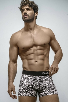 BA2054-Marca: Bakhou | Boxer algodon y lycra. Estampado Manchas, elastico Bakhou lateral en internet