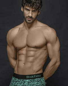 BA2054-Marca: Bakhou | Boxer algodon y lycra. Estampado Manchas, elastico Bakhou lateral - comprar online