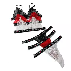 CJ298-BRALETTE CONJUNTO DE ENCAJES CON REGULABLES TOMMY | Cantidad mínima de compra 3 - comprar online