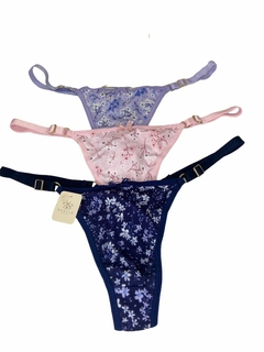 BER75-(BERLIN) Pack de 3 Tanga Less de Microfibra Estampada