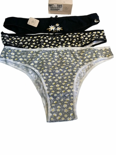 BER585-(BERLIN) Pack de 3 Vedetinas Especial de Algodón y Lycra Estampado