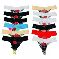 BO916-COLALES ESTAMPADO CON PUNTILLA DE ALGODÓN | Cantidad mínima de compra 3 - comprar online