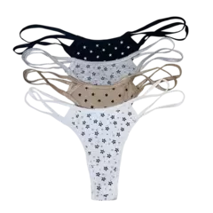 BO682-COLALES DOBLE TIRA ALGODÓN Y LYCRA ESTAMPADO ESTRECHITA | Cantidad mínima de compra 3 - comprar online