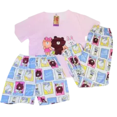 PJ86122-Needfeel pijama dama 3 piezas con remera | Cantidad minima de compra 3 - comprar online