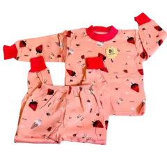 PJ73503-Linda Luna pijama frizado bebe nena con boton | Cantidad minima de compra 3 - comprar online
