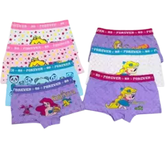 BO903-BOXER DE NENA CON ELASTICO ESTAMPADO ALGODÓN Y LYCRA | Cantidad mínima de compra 3 - comprar online